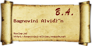 Bagnovini Alvián névjegykártya